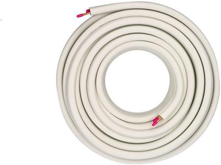 Dobbelt Kobberrør 1/4"-1/2" 20M M. Kappe Solar Plus