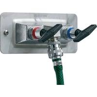 FM Mattsson dobbelt udendrs vandhane m. ls ngle - 400 mm vrige