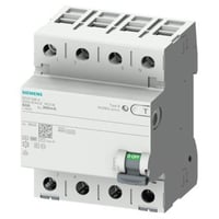 Fejlstrmsafbryder AC/DC RCCB PFI 4P 40 A 300 mA type B kort tid forsinket Siemens
