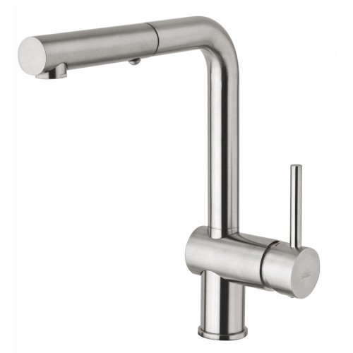 Paffoni Light køkkenarmatur med udtræk - Stål look Køkkenarmatur Paffoni