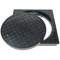 Letvgtsbrndgods - Firkantet karm inklusiv dksel til 600 mm brnd (maks. 12