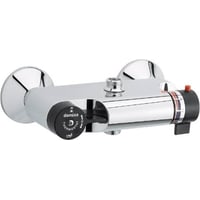 Damixa TMC - Termostatisk kar/brusearmatur med sorte hndtag