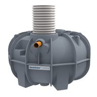 3300 liter PE-samletank med 500 opfringsrr og 110 mm indlb - Watercare Watercare